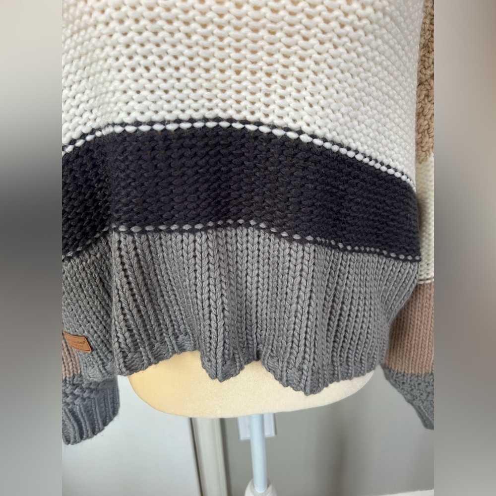 Simply Southern Woman’s Tight Knit Multi Color Block Cozy Sweater Size 2XL - Picture 3 of 12